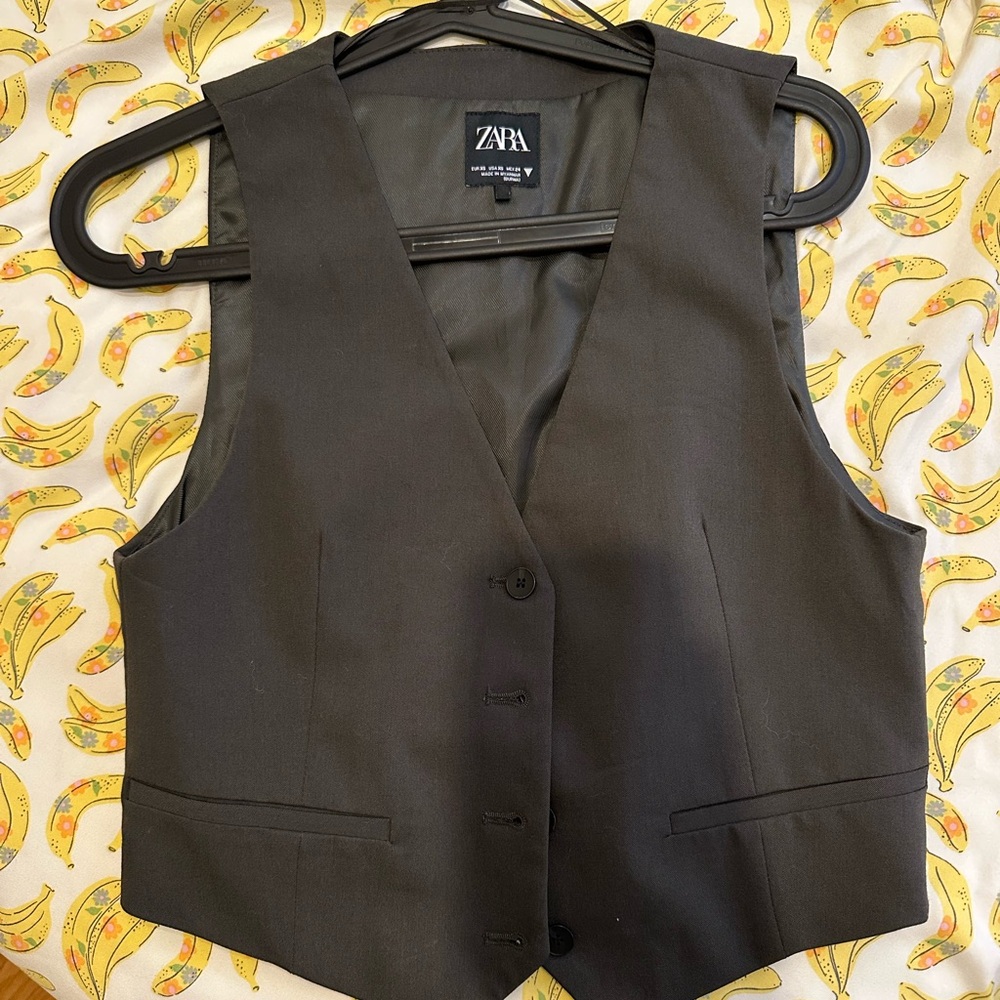 Zara Charcoal Vest